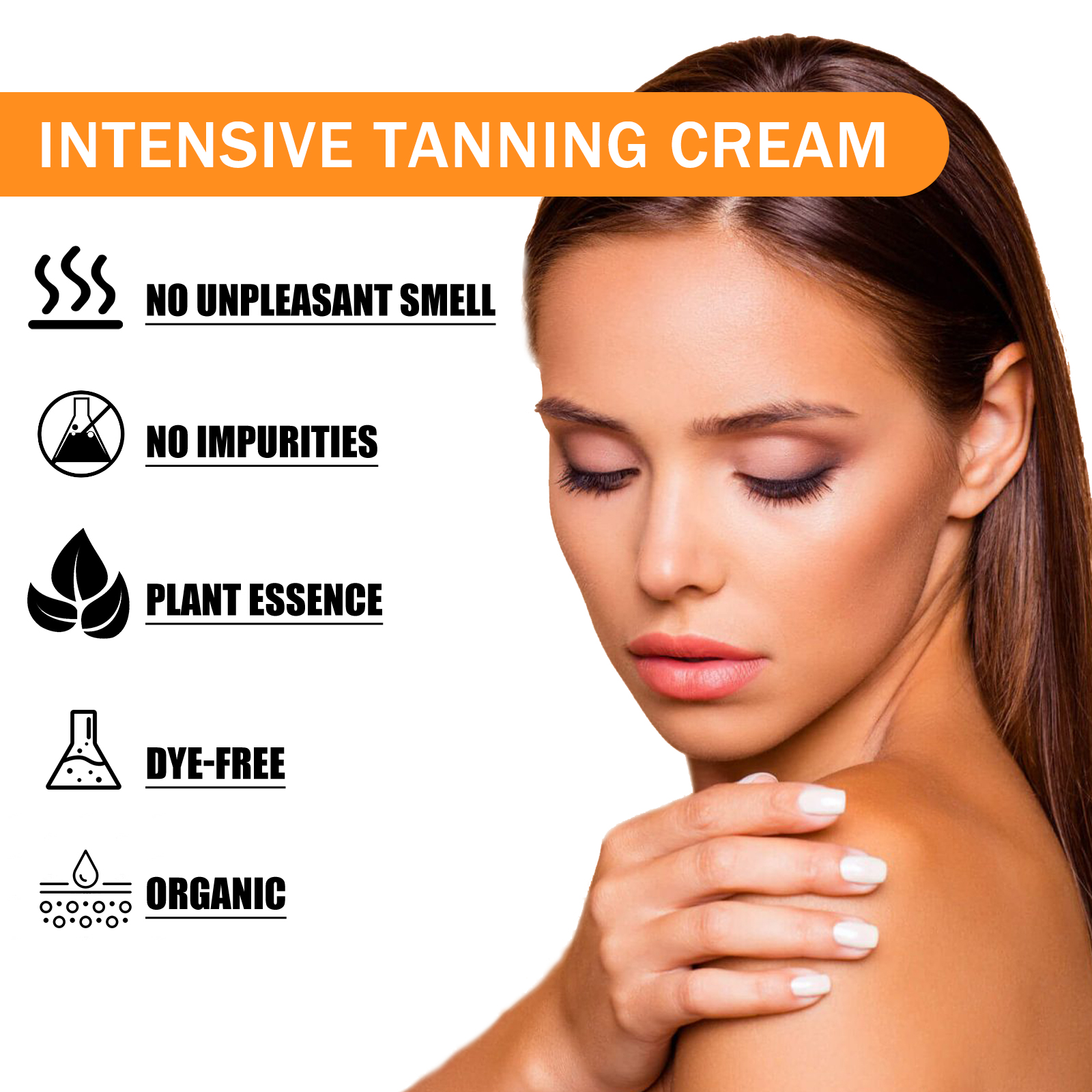 EELHOE Tanning Cream, Outdoor Beach Tanning Helps Tan Wheat Tan Moisturizes Skin And Helps Tan Skin image 3