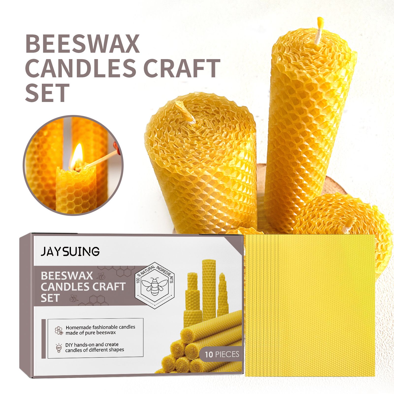JAYSUING Candle-Making Wax Sheets, 10 Pieces image 6