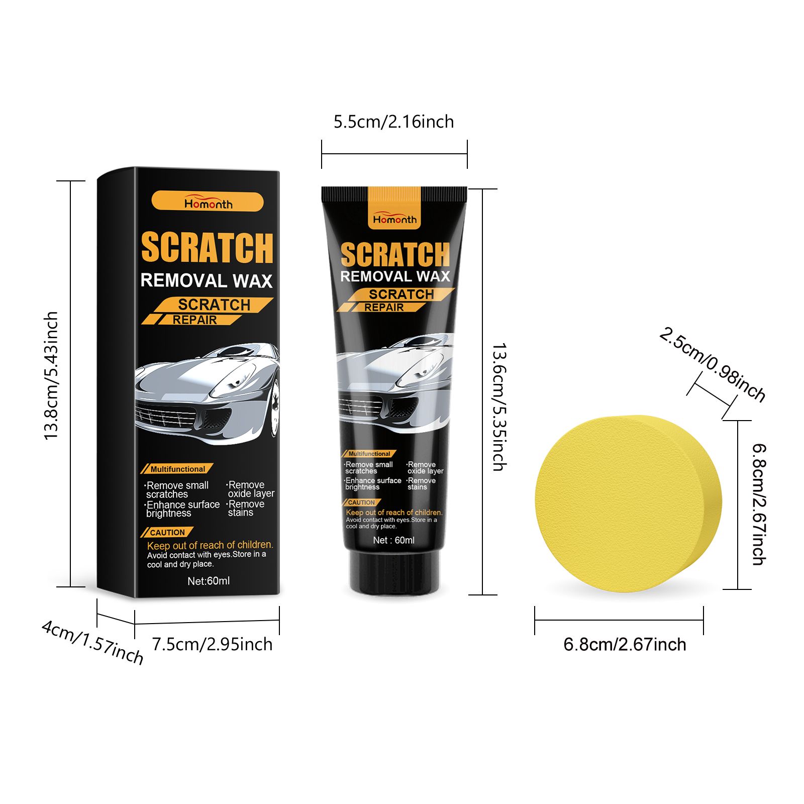 HOMONTH Automotive Paint Scratch Care Kit, 1 Kit image 2