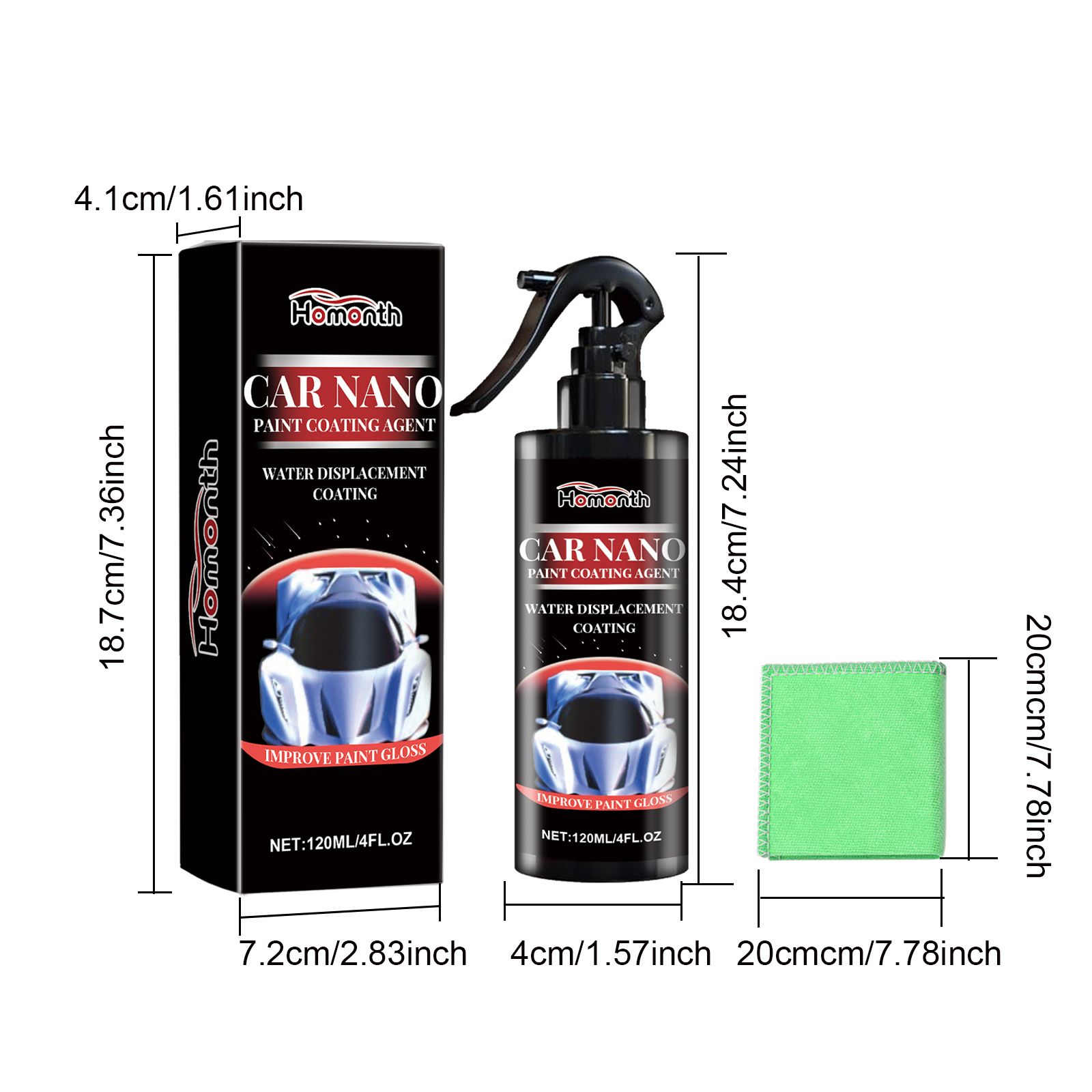 HOMONTH Automotive Coating Spray Kit, 120 ml Kit image 5
