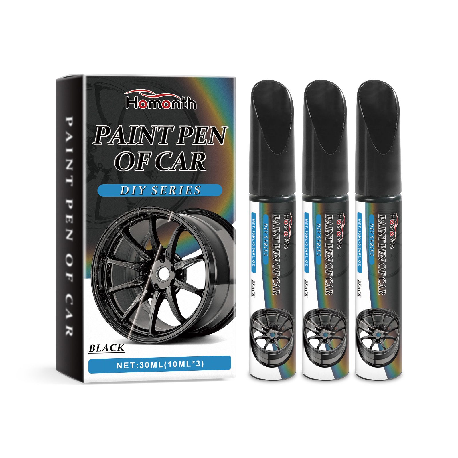 HOMONTH Black Wheel Touch-Up Pens, 3 Pieces image 4