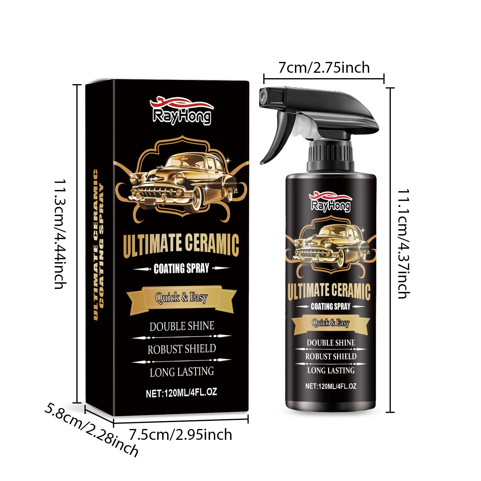RAYHONG Coatingspray voor Auto, 120 ml 5 Product detail