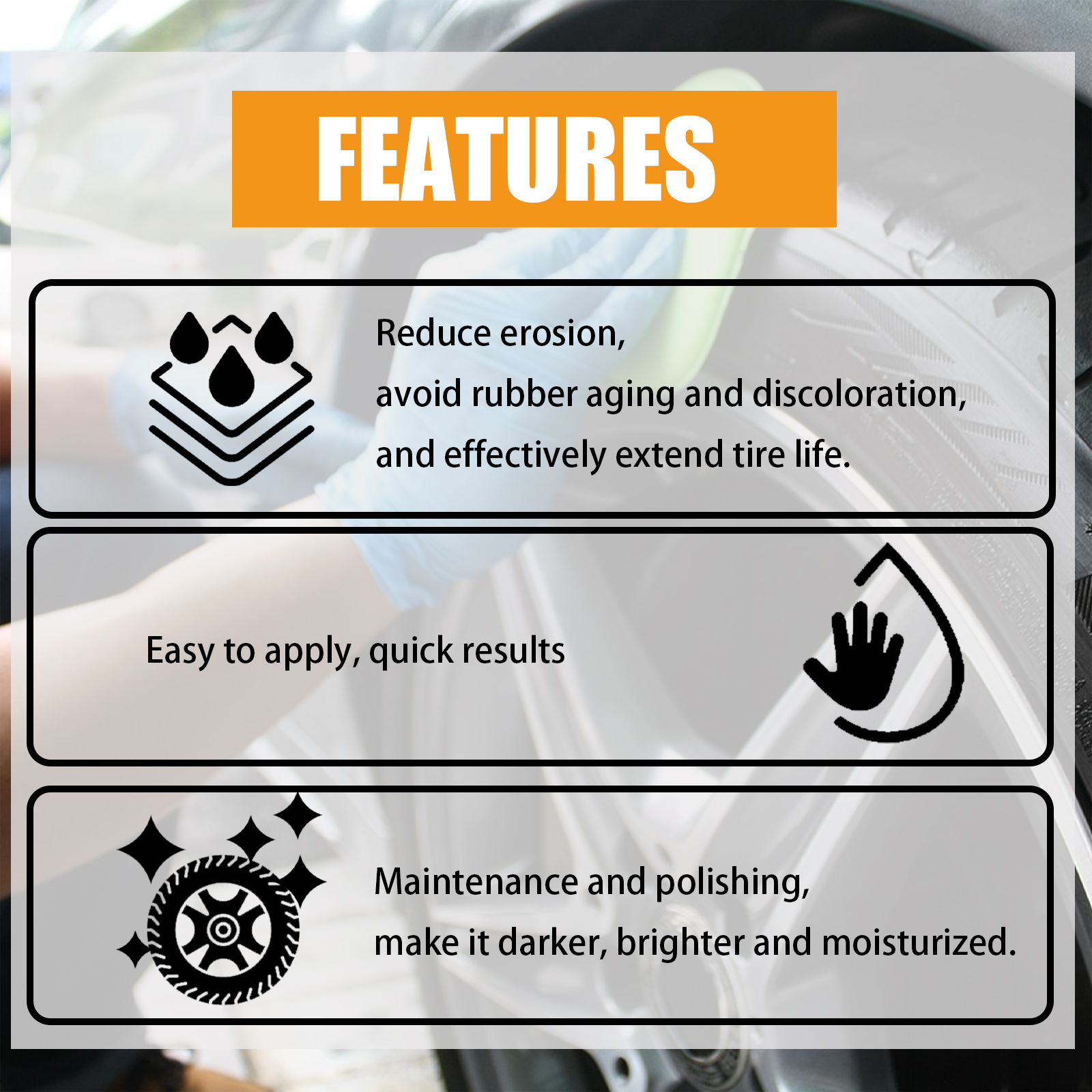 Heavy-Duty Wheel Cleaner, Tire Rim Decontamination Polish Care Kit