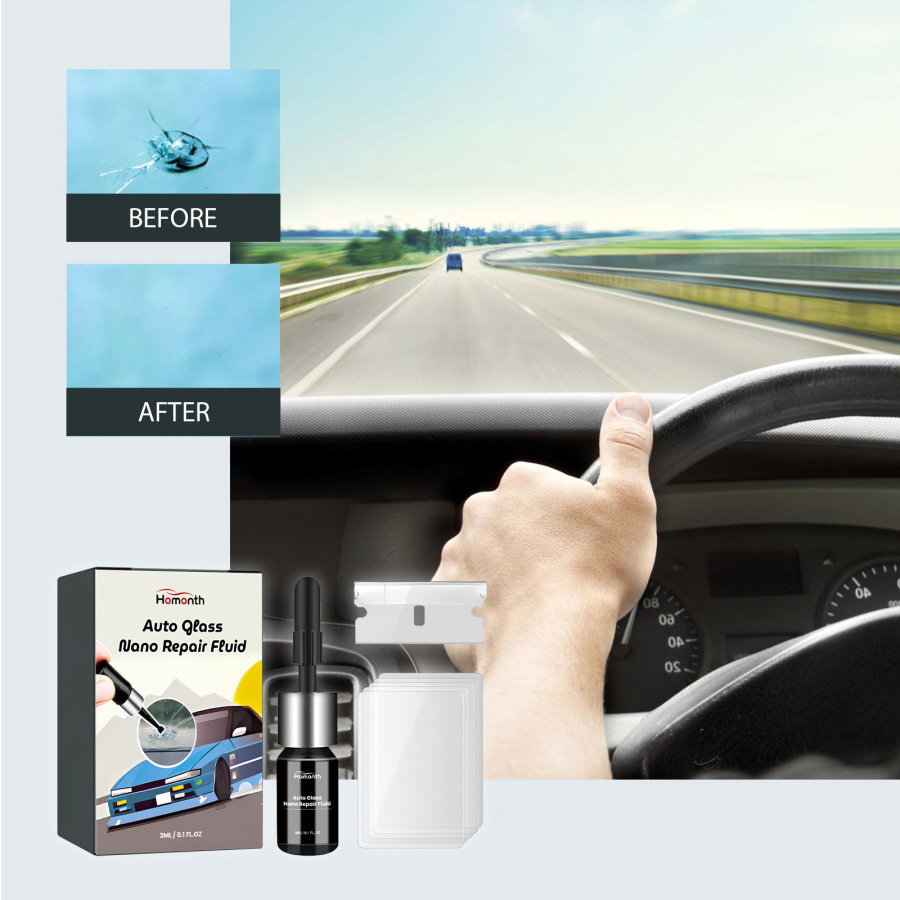 Nano Glass Repair Fluid, Windshield Crack Clarity Repair