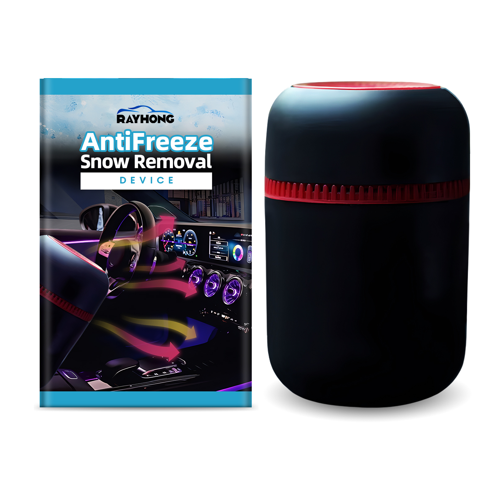 Snow Remover, Windshield Defogging Ice Melting Portable Device