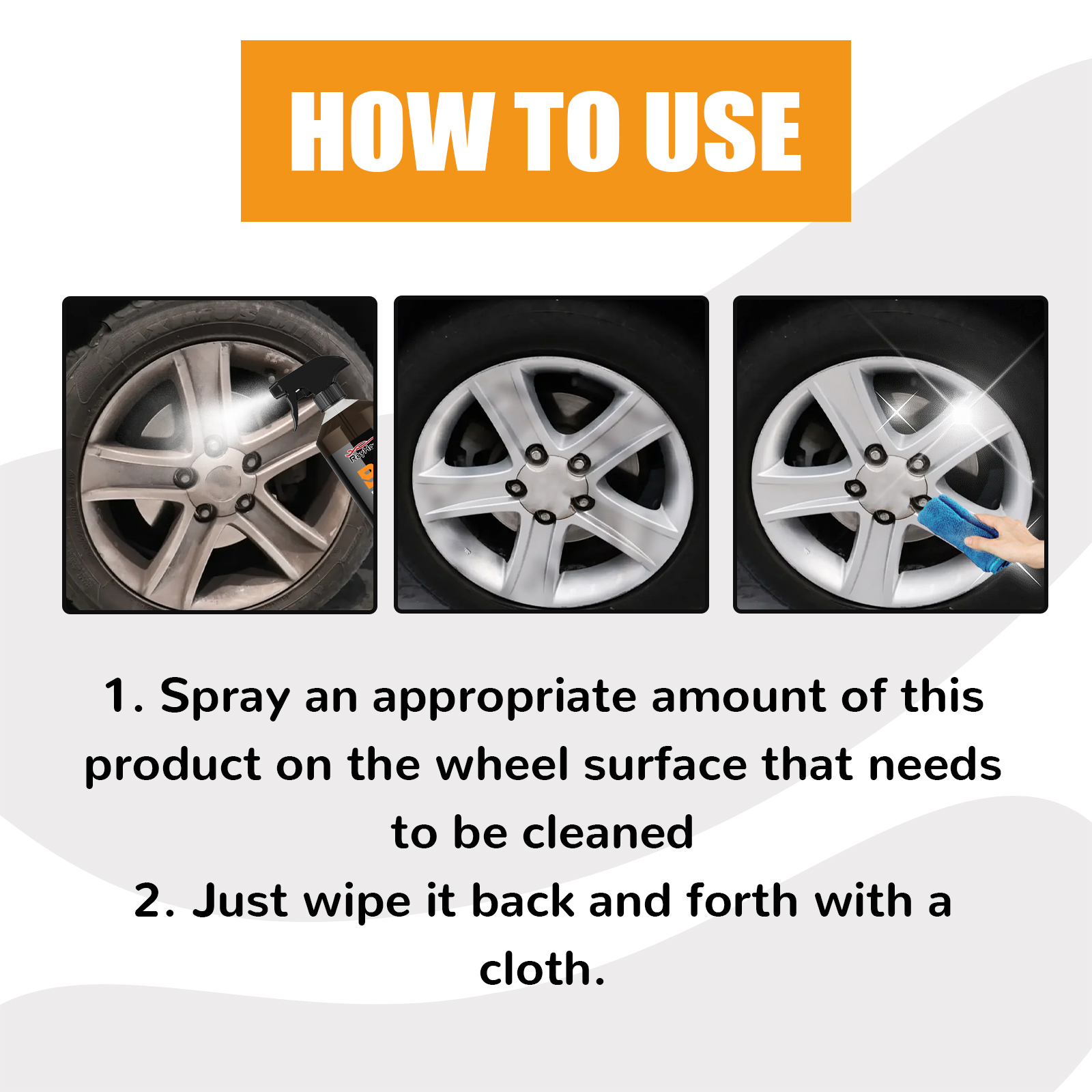 Wheel Cleaner, Tire Restoration Rust Polish Decontamination