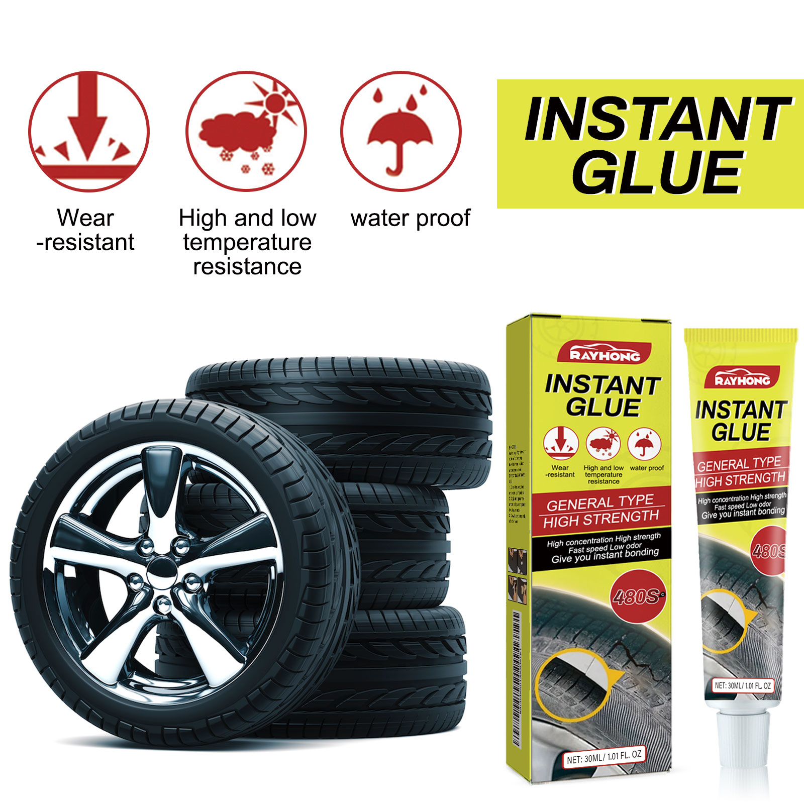 Tire Plug Glue, Crack Repair And Sealant Adhesive