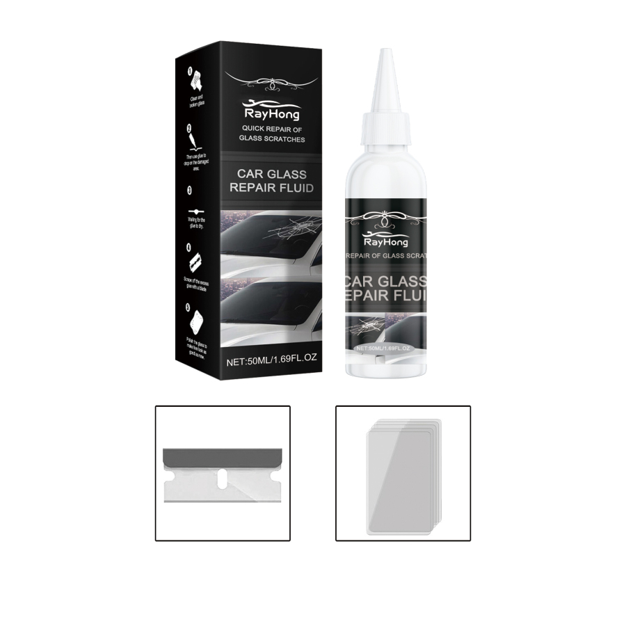 Glass Repair Glue 50ml, Nano Windshield Crack Fast Repair Adhesive