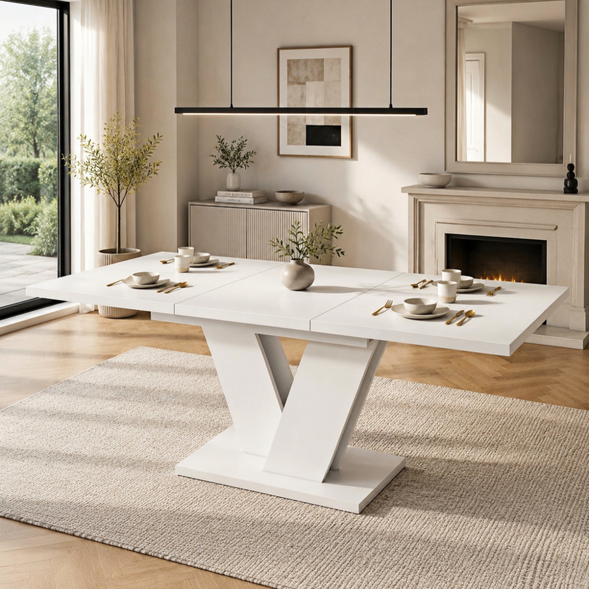 Extendable Dining Table 120 160x80 Cm, Suitable For 4-6 People, Rectangular — image 3