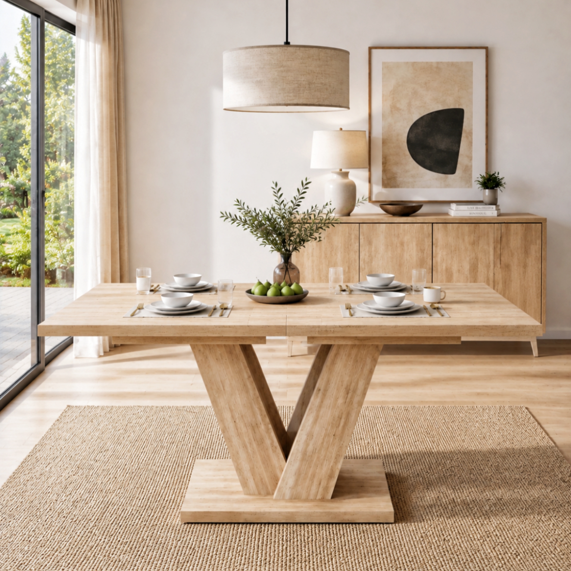 Extendable Dining Table 140 180x80 Cm, Suitable For 4-6 People, Rectangular — image 5