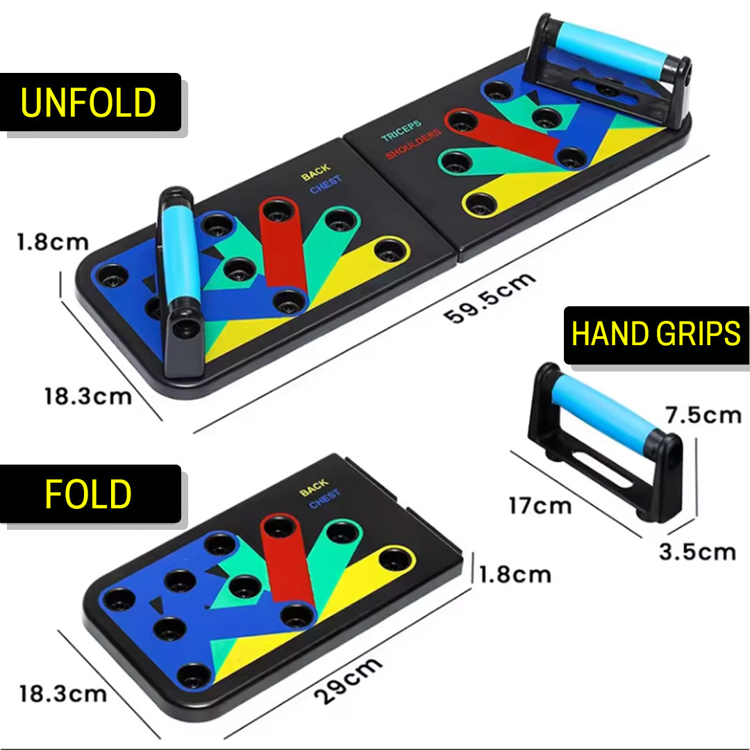 Color-Coded Foldable Push-Up Board For 4 Muscle Groups — image 2