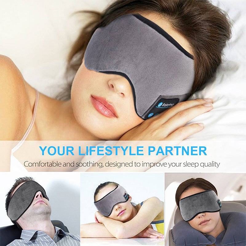 Bluetooth 5.0 Wireless Sleep Headphones Eye Mask With Built-in Speakers, Rechargeable Battery 4