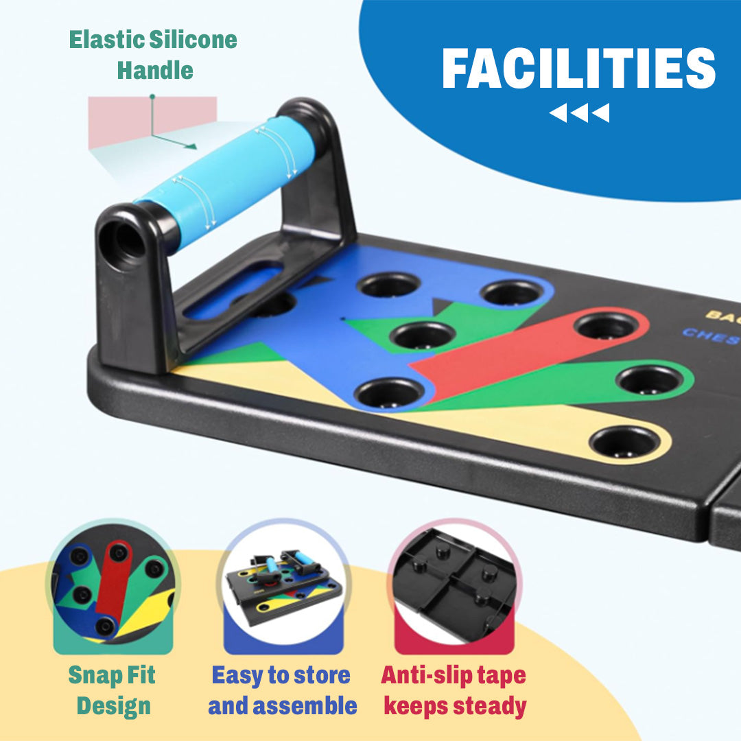 Color-Coded Foldable Push-Up Board For 4 Muscle Groups — image 3