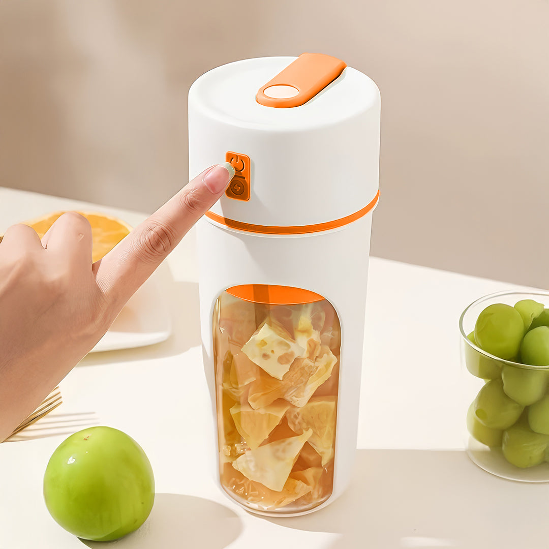 Portable USB Rechargeable Blender Bottle - Food Grade Personal Juicer With Stainless Steel Blades, One-Click Operation