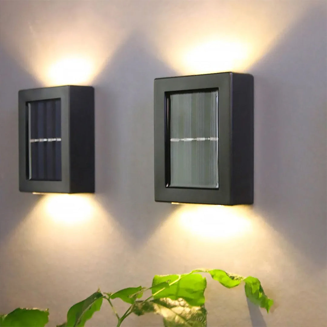 Waterproof Solar Outdoor Wall Lights, Pack of 2