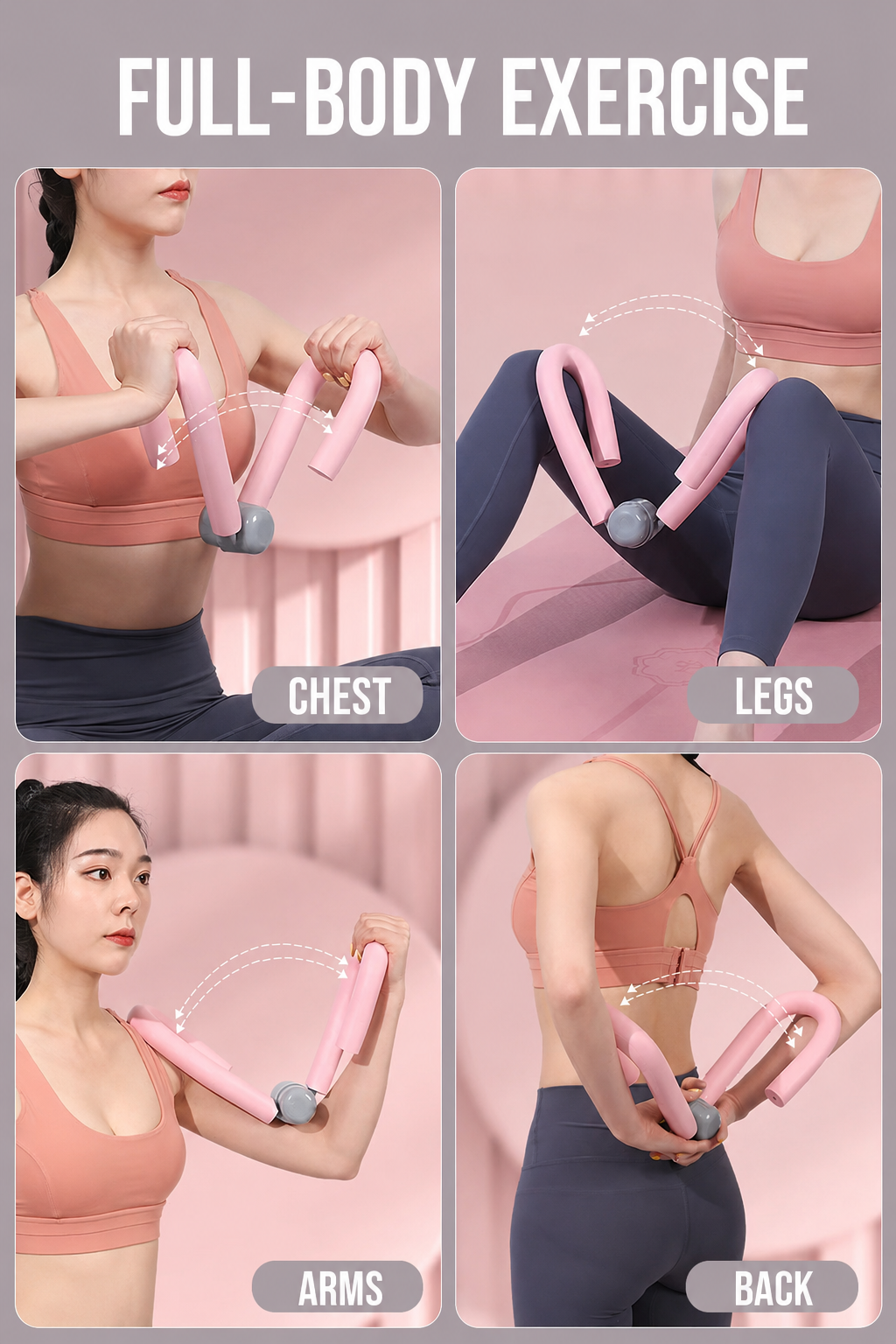 5 Piece Resistance Band Exercise Set Full Body Home Workout Tool
