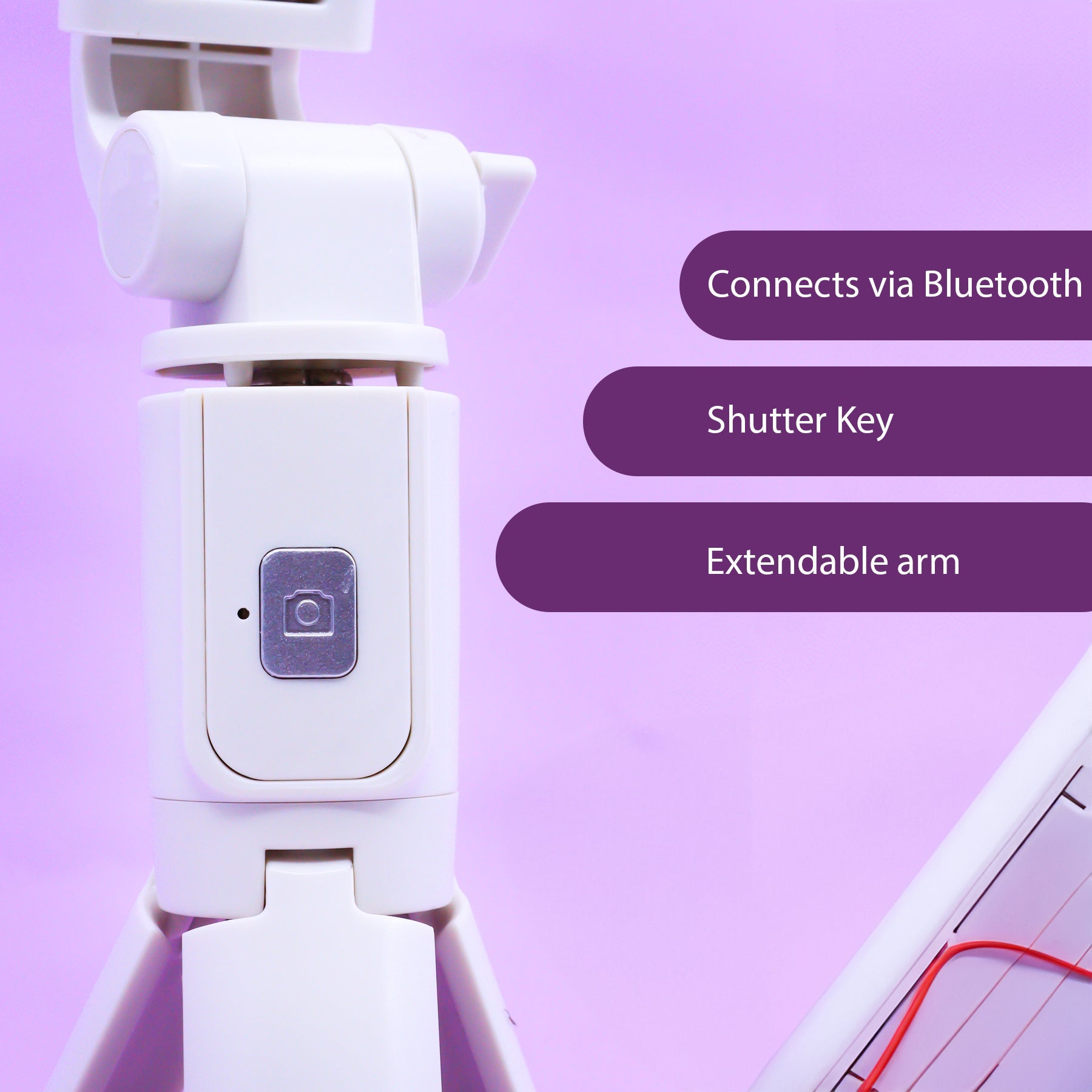 Extendable smartphone selfie stick with remote (standard)