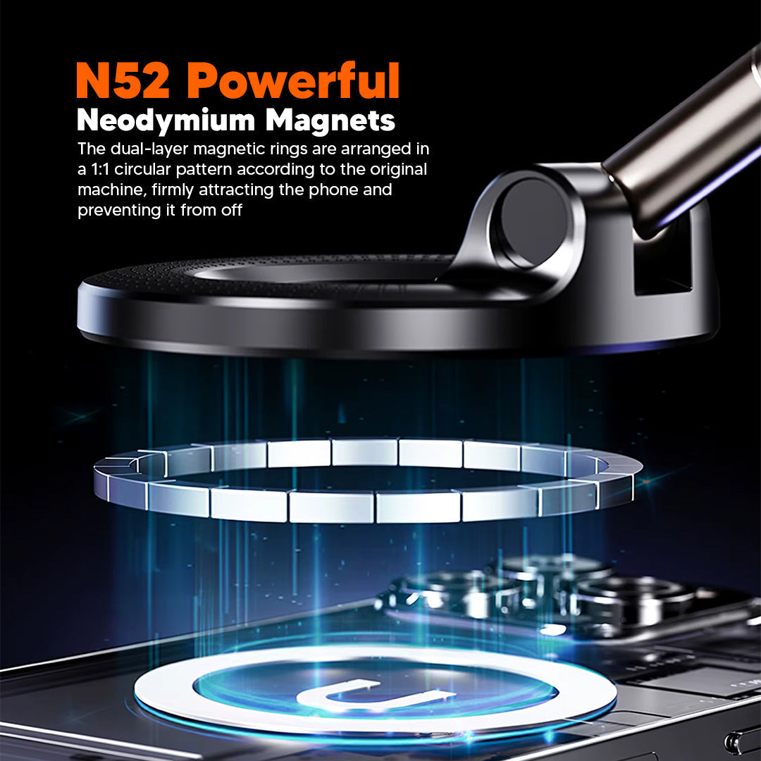 360 degree adjustable magnetic phone holder - vacuum base
