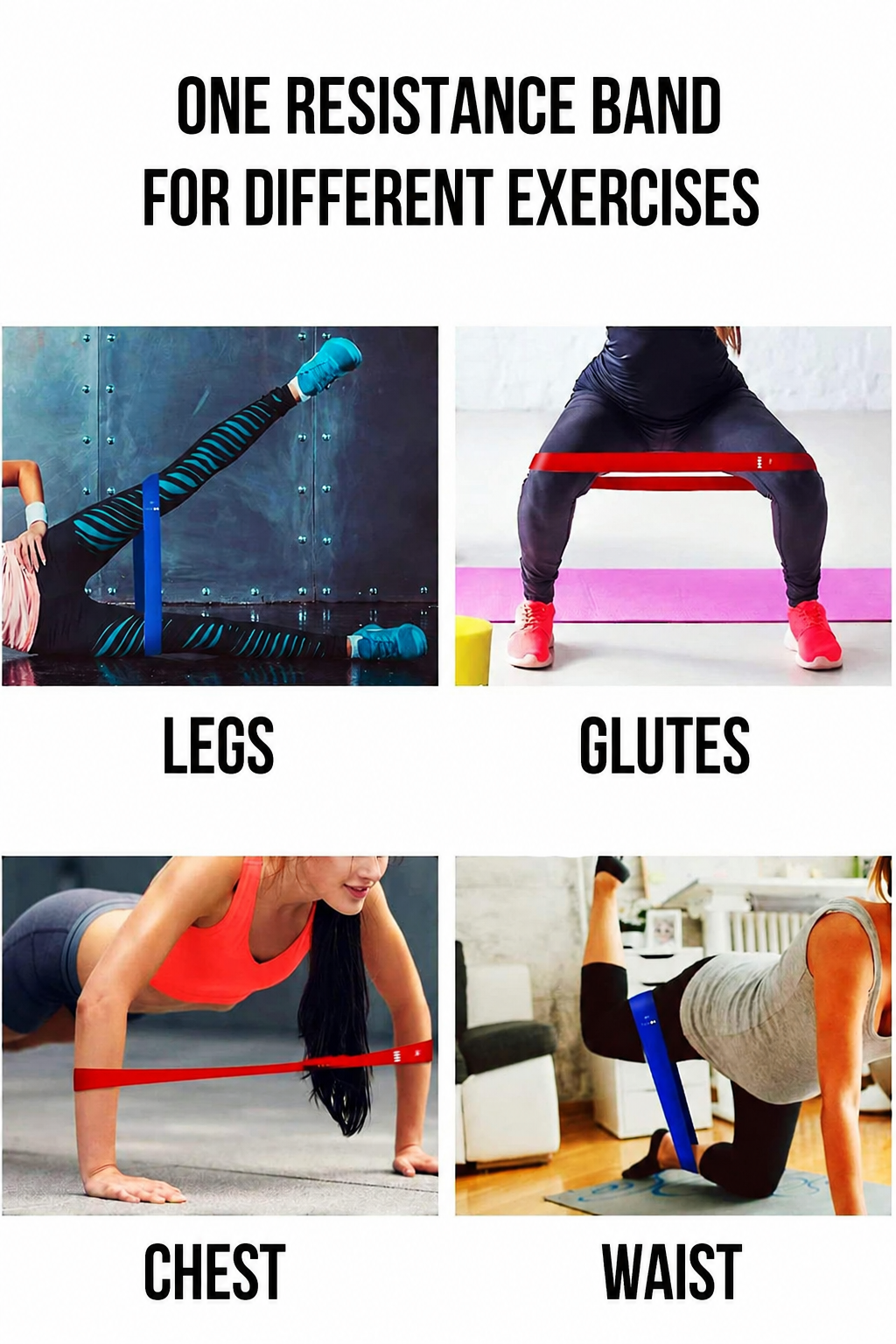 5 Piece Resistance Band Exercise Set Full Body Home Workout Tool — image 5
