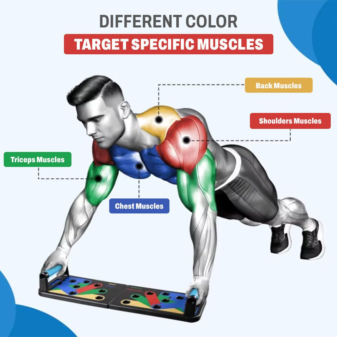 Color-Coded Foldable Push-Up Board For 4 Muscle Groups — image 5