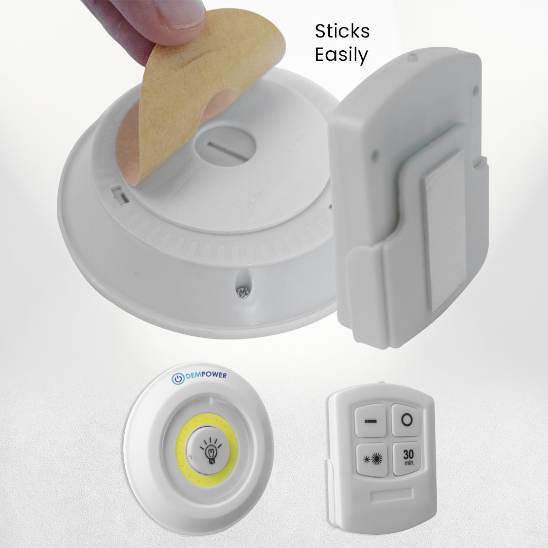 3 PCS Sticky LED Spot Lights With Smart Control Remote — image 2