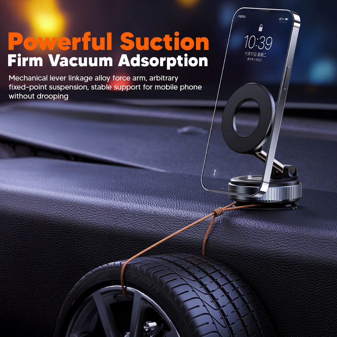 360 degree adjustable magnetic phone holder - vacuum base