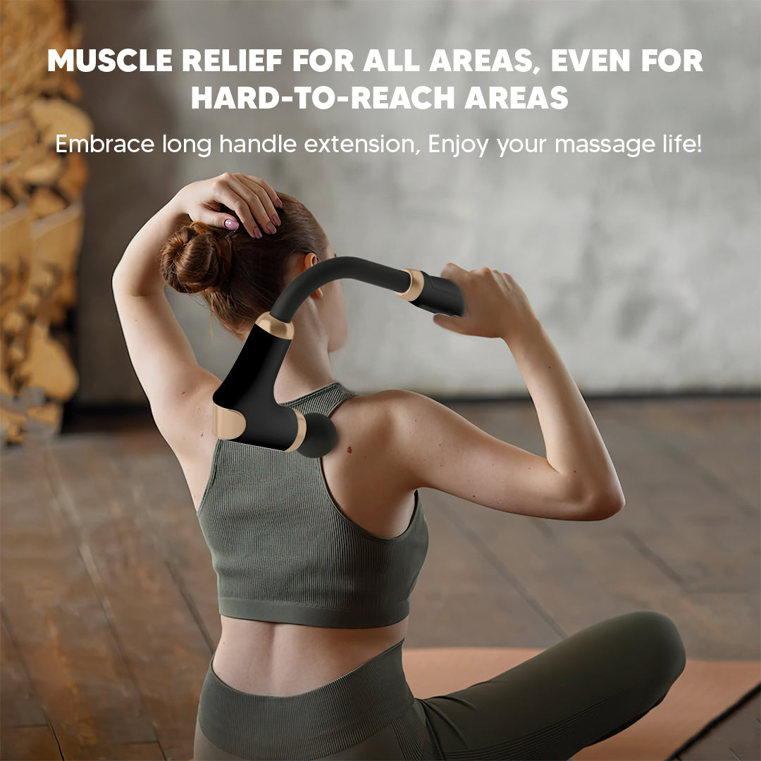 Cordless Massage Gun - 8 Heads, 3 Modes, Long Handle Ergonomic Design, Ultra — image 4