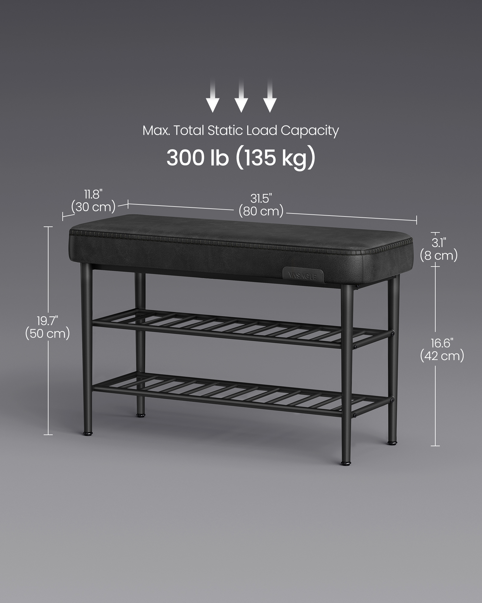 Synthetic Leather Shoe Bench, picture 4 of 5