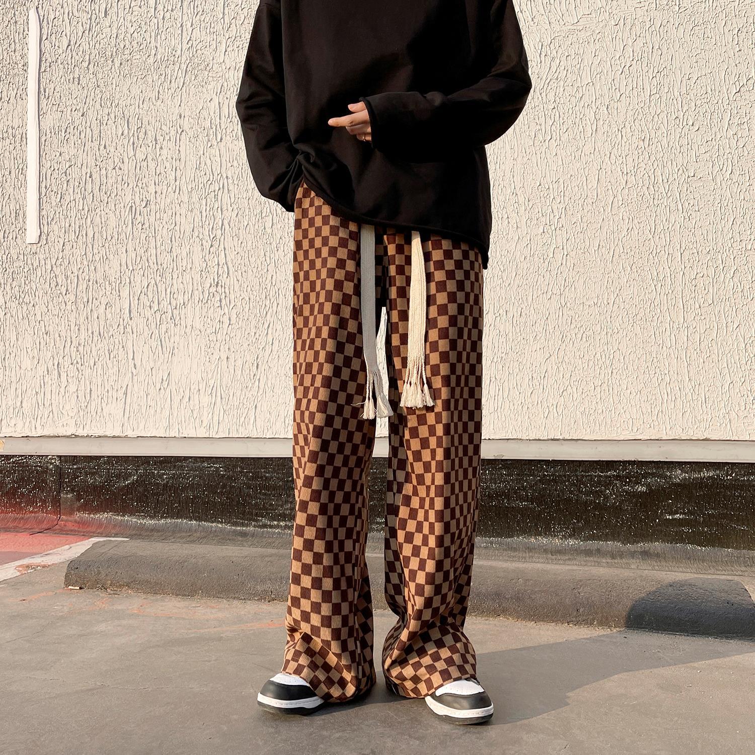 Title 5, Checkerboard Retro Sweatpants Hong Kong Style L...