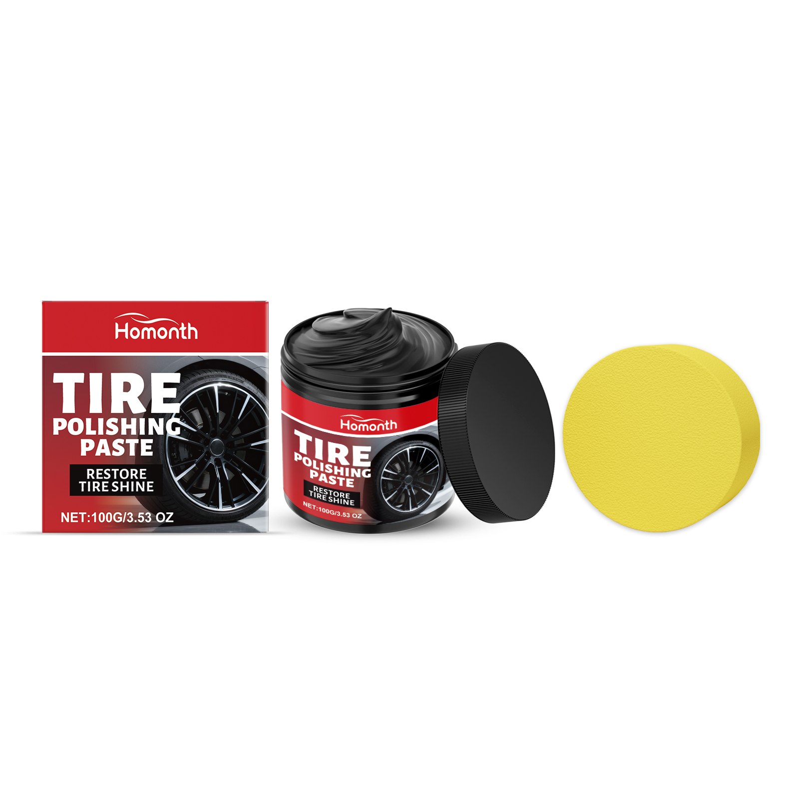Tire Polish Cream, Tire Restorer Anti-Crack Gloss Shine Care Balm 5