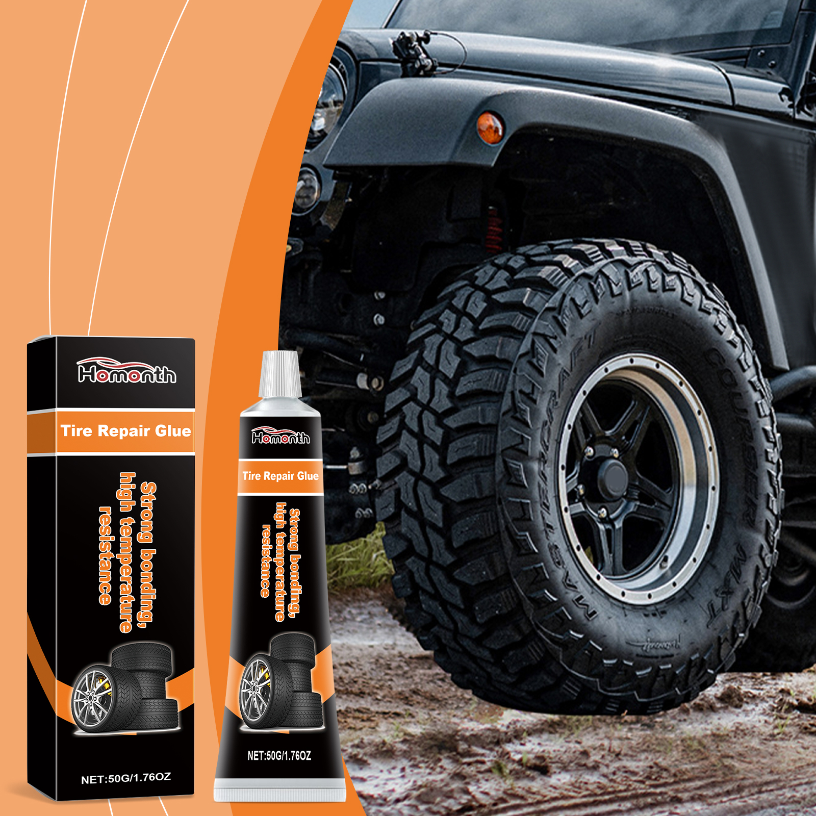 Tire Repair Glue, Sidewall Crack Scratch Maintenance Sealant 5