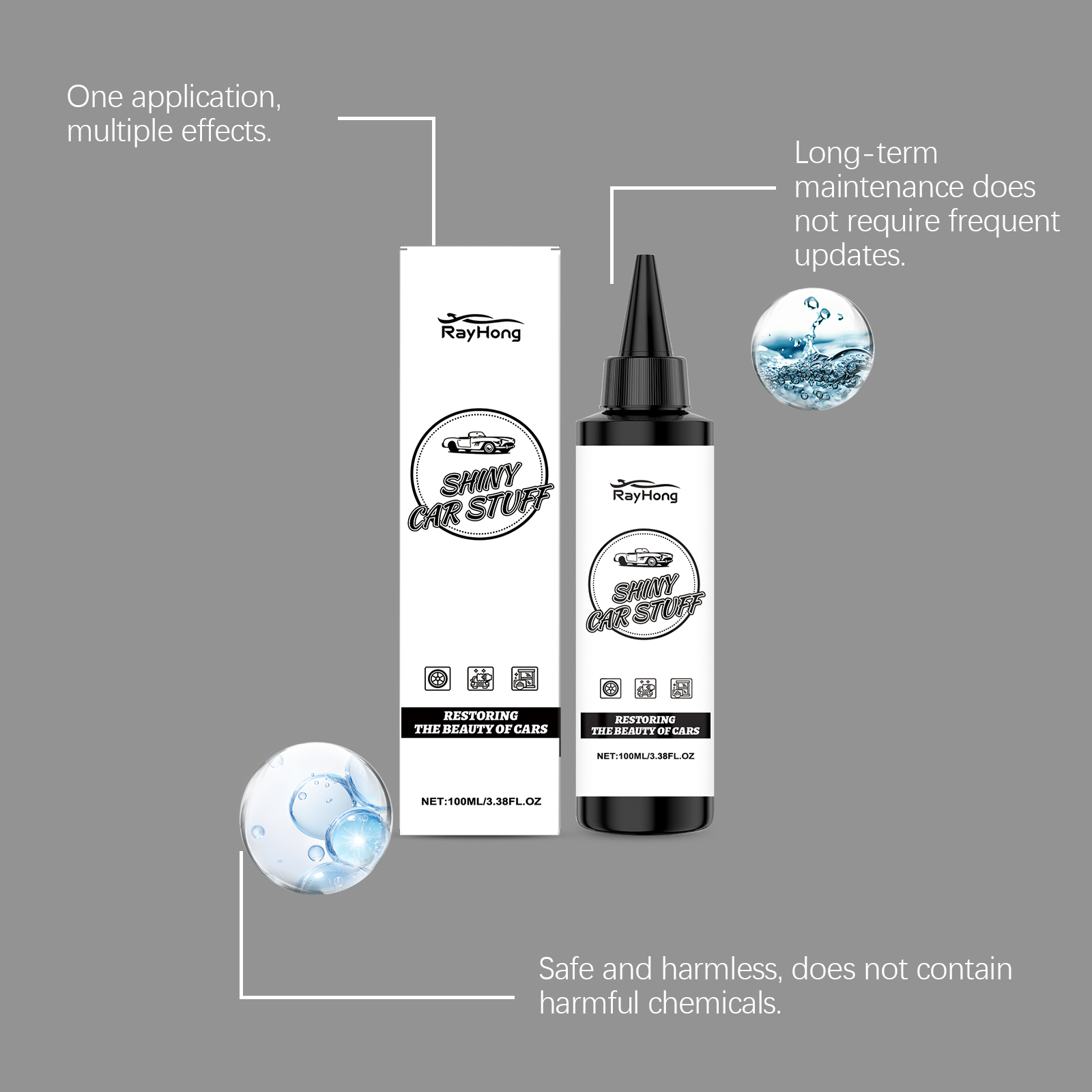 Car Coating Agent, UV Protection Waterproof Mirror Shine Paint Sealant 5