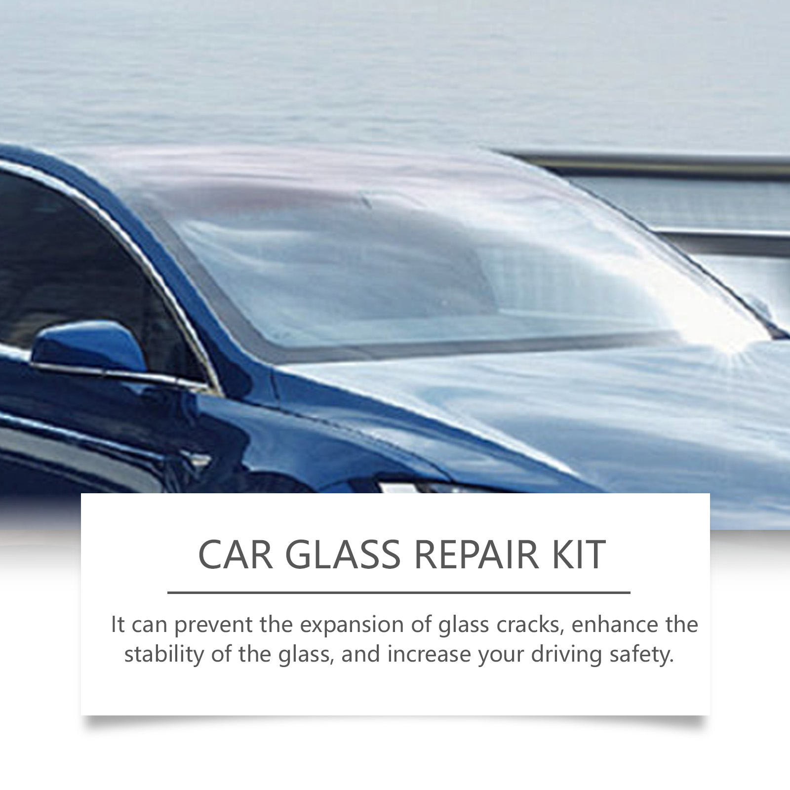 Windshield Repair Kit, Window Crack Clear Visibility Tool Set 3