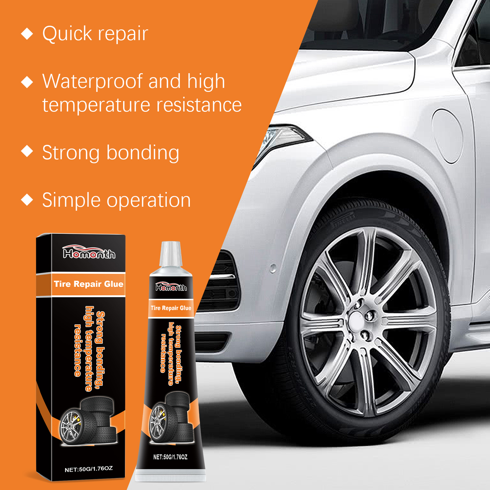 Tire Repair Glue, Sidewall Crack Scratch Maintenance Sealant