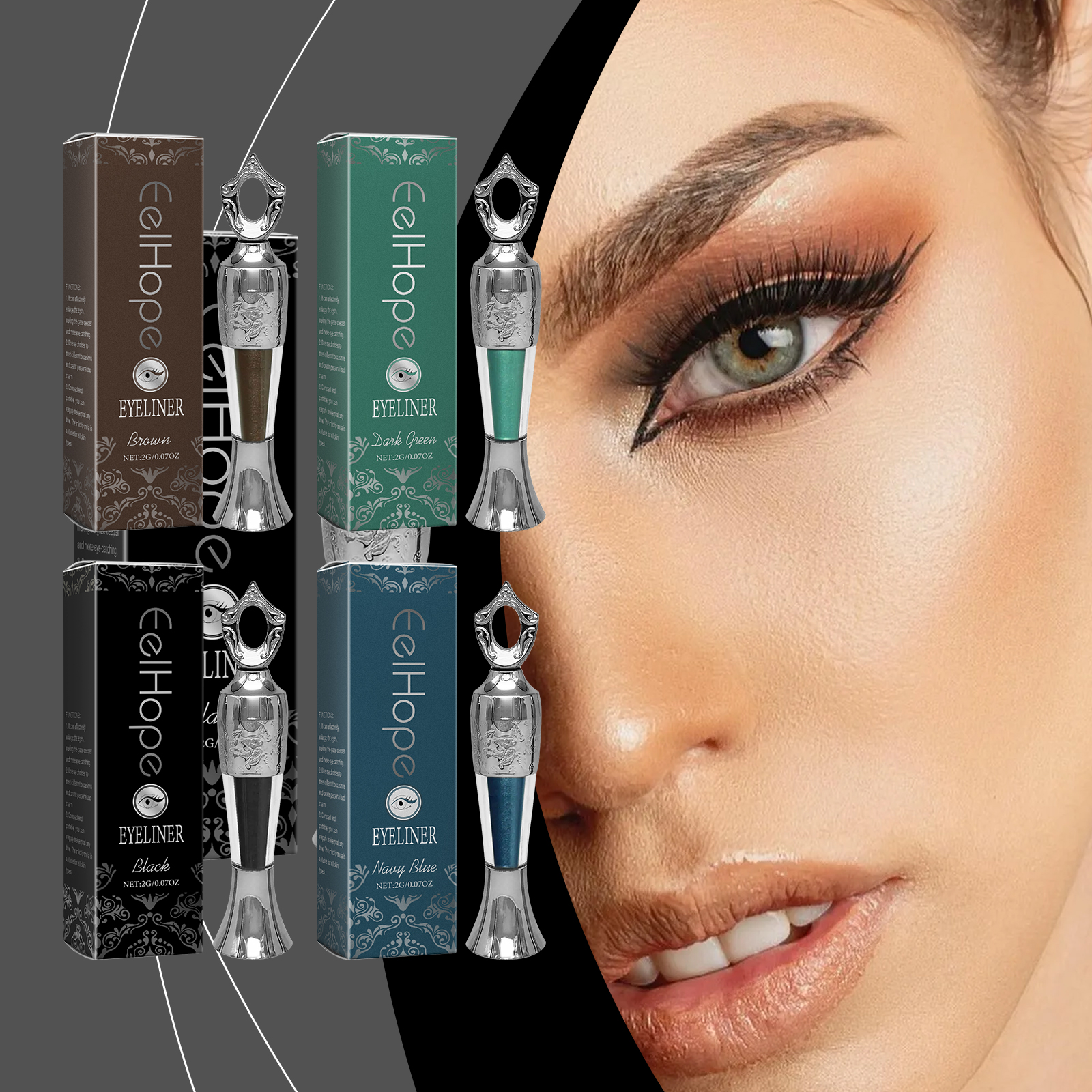 Colourful Eyeliner Pencil Smooth And Easy To Draw Natural Colors Lasting Moisturizing Comfortable Eye Makeup 2