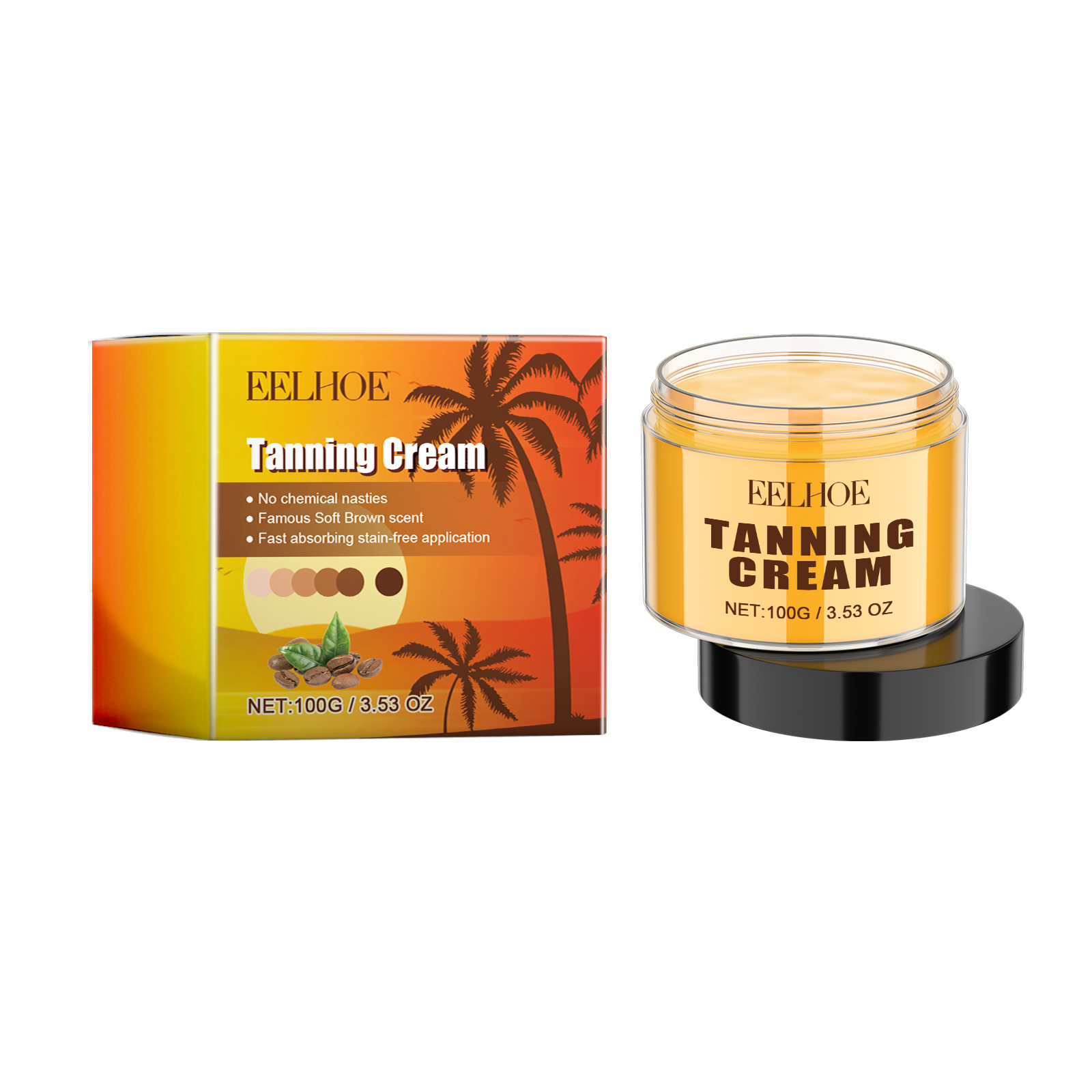 Tanning Cream Non Greasy Moisturizing Skin Bronzing Glow Nourishing Body Care Treatment
