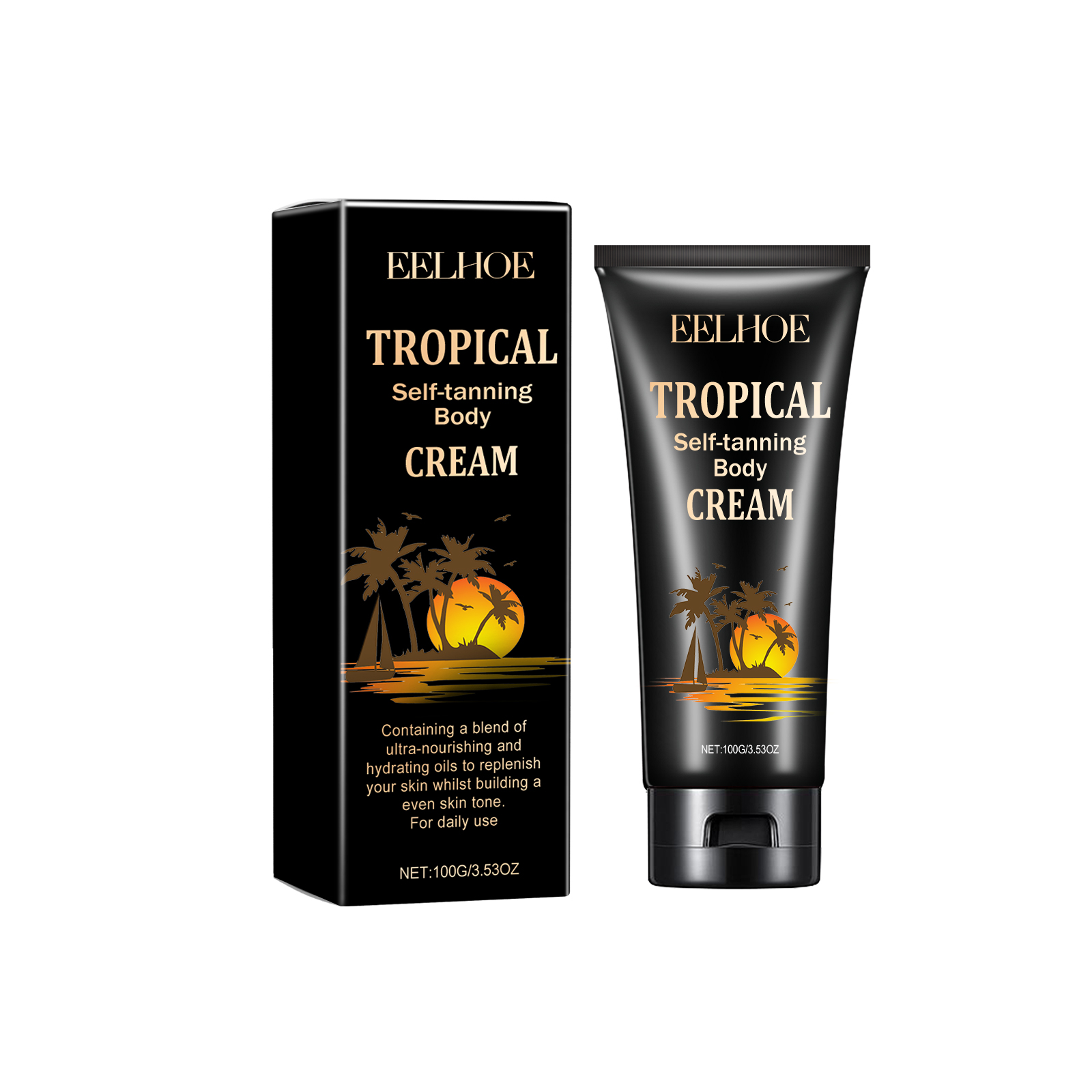 Self Tanning Cream Nourishing Moisturizing Hydrating Bronzing Glow Body Care Treatment