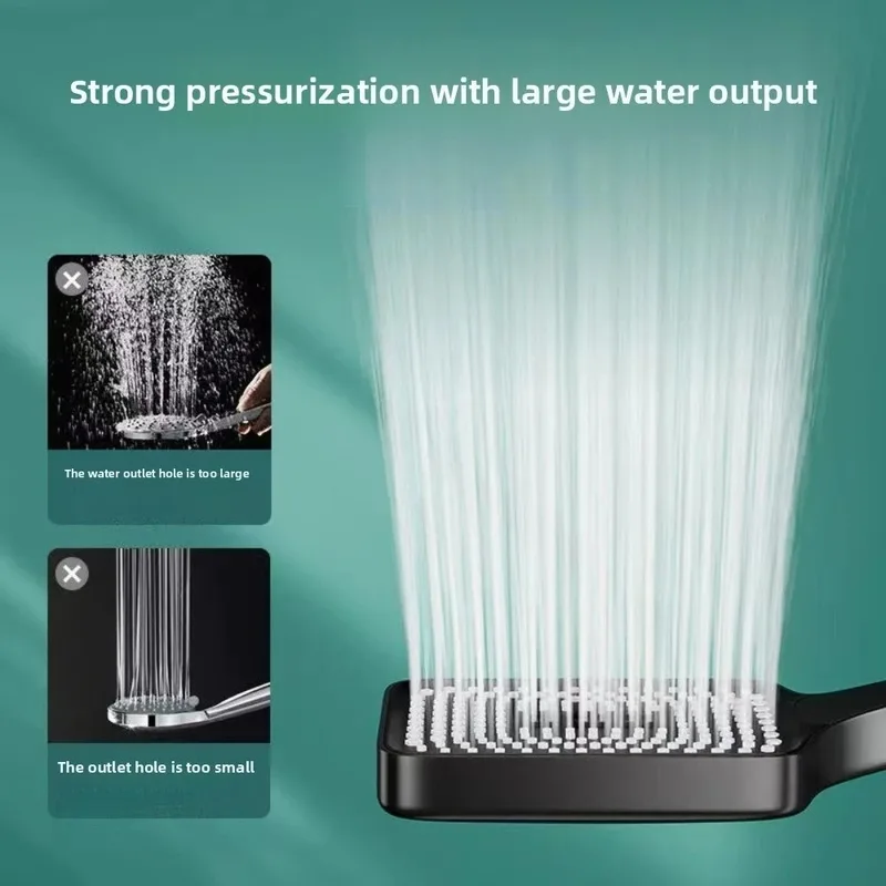 Adjustable 3 Mode Rainfall Shower Head High Pressure Water Saving Handheld Showerhead Bathroom Accessories