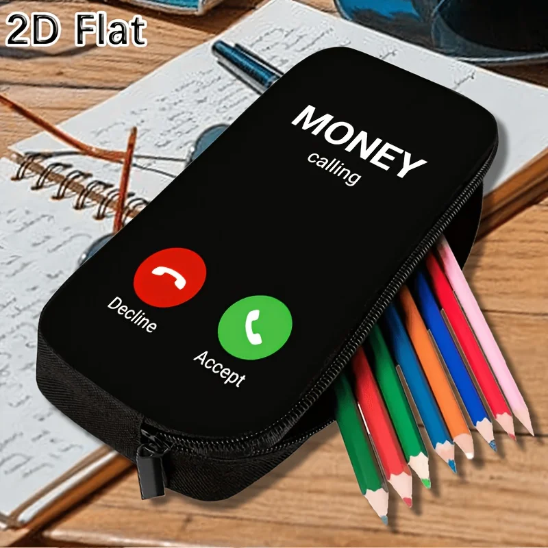 Large Capacity Zipper Pencil Case, Portable Stationery Storage Pouch, School Pen Stationery Organizer For Boys Girls Students