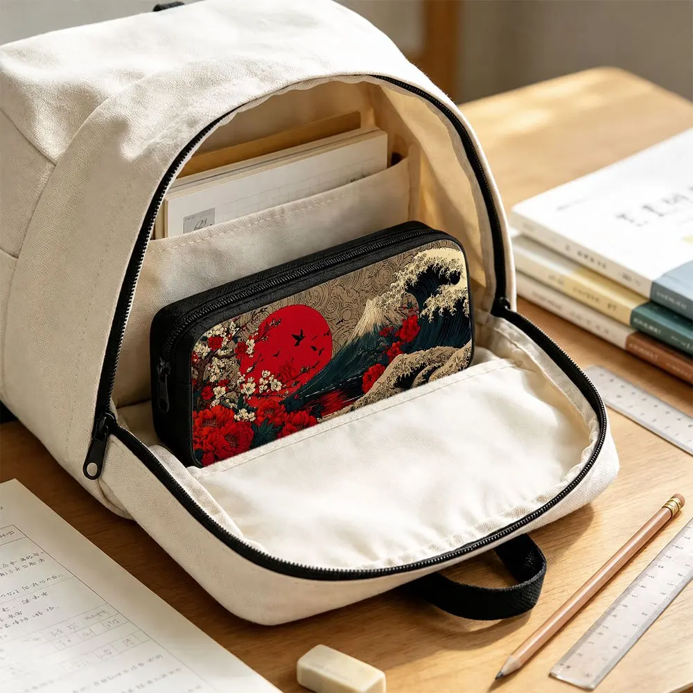 Zipper Pencil Bag, Zipper Storage Pen Case, Suitable To Keep Student School Sketching, Drawing And Writing Kits Organization 4
