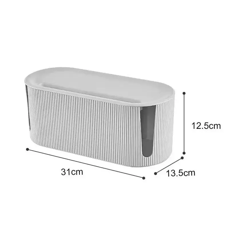 Nordic Plug Board Storage Box Cable Wire Organizer Case Power Strip Wire Case Charger Socket Desktop Organizer Line Storage Box