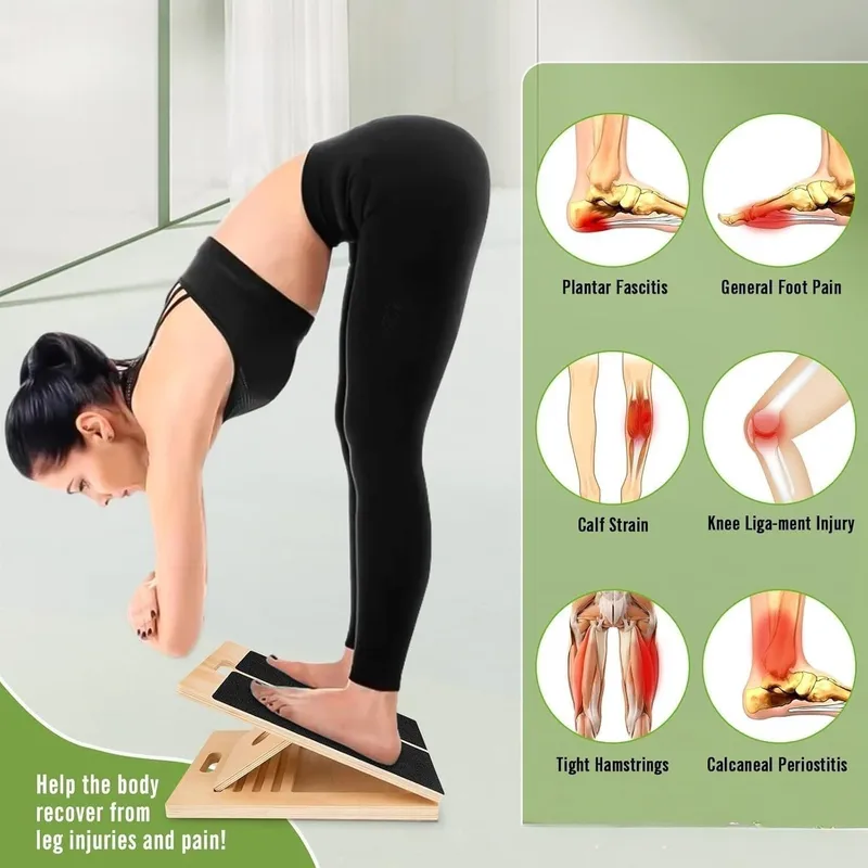 Adjustable Wooden Slant Board, Calf Incline Board
