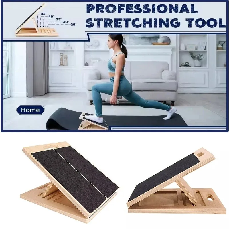 Adjustable Wooden Slant Board, Calf Incline and Stretch — image 4