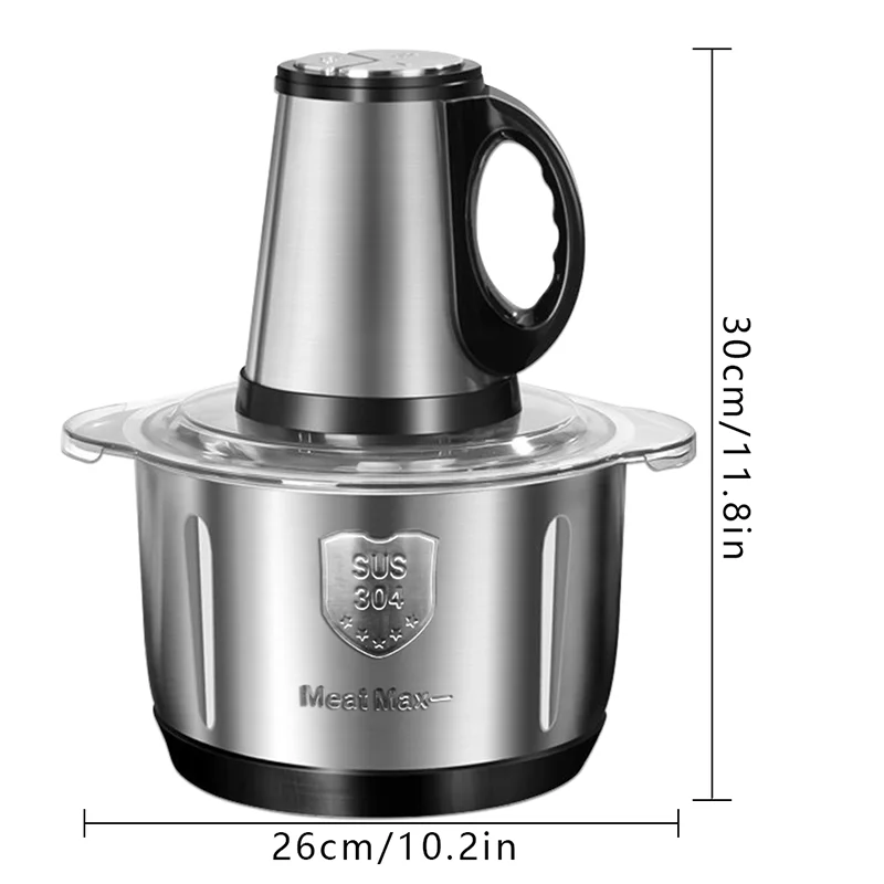 5L Electric Meat Grinders 5-leaves Food Crusher Stainless Steel Processor — image 3