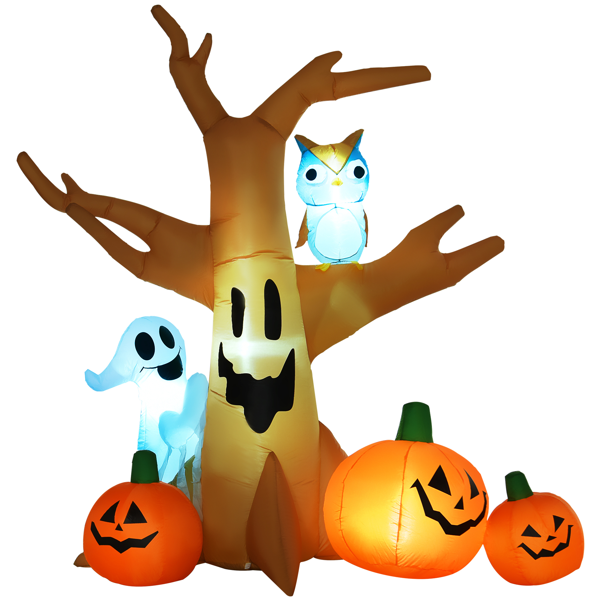 240cm Large Halloween Scary Lighting Inflatable Tree Ghost