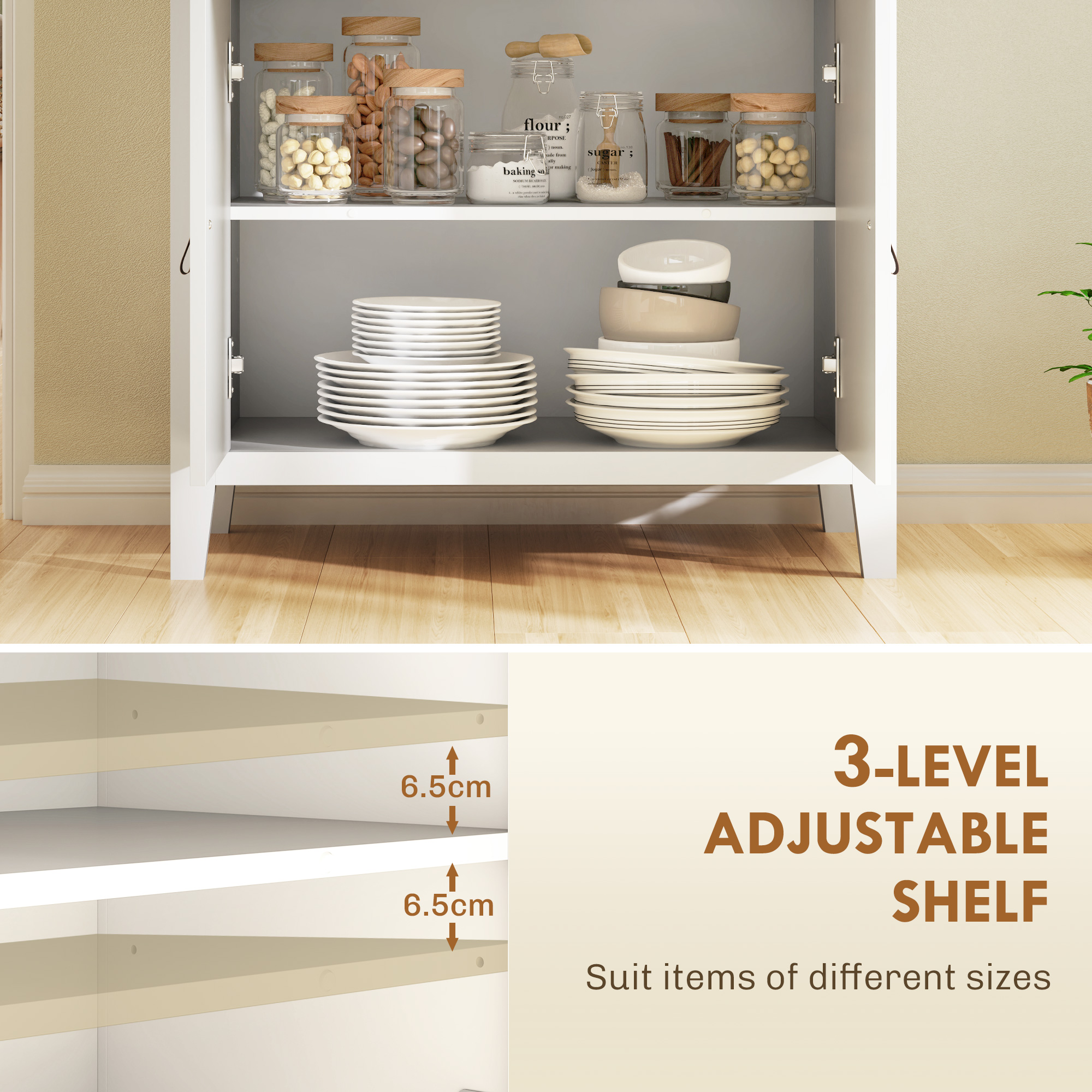 Farmhouse Style Sideboard-White — image 4