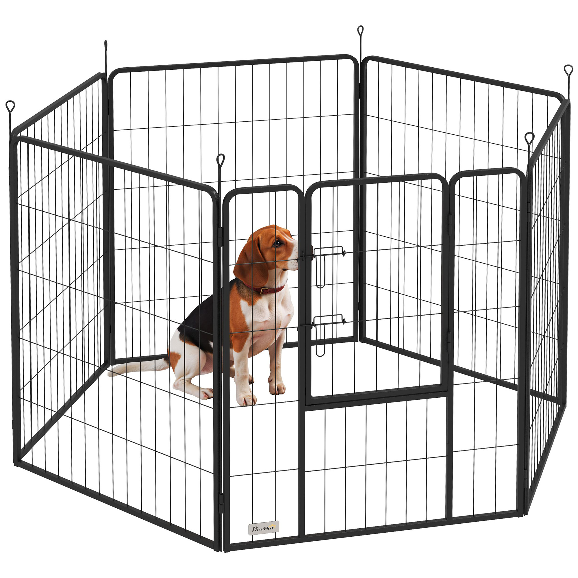 6 Panels Dog Playpen,Portable Detachable Puppy Pen With Door,for Large