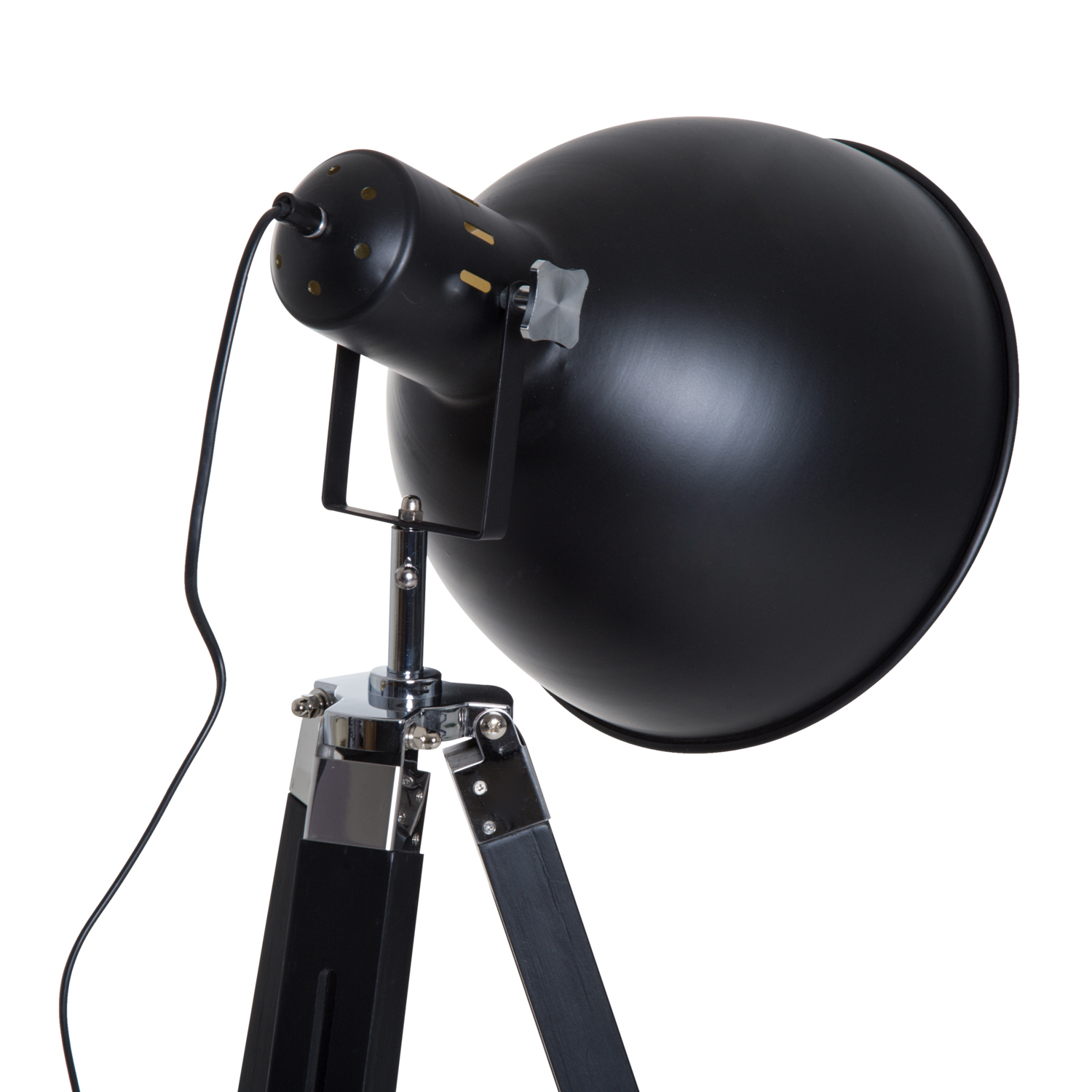 Tripod Floor Lamp,Spotlight Reading Lamp W/ Adjustable Height,Angle,Wood Legs — image 4