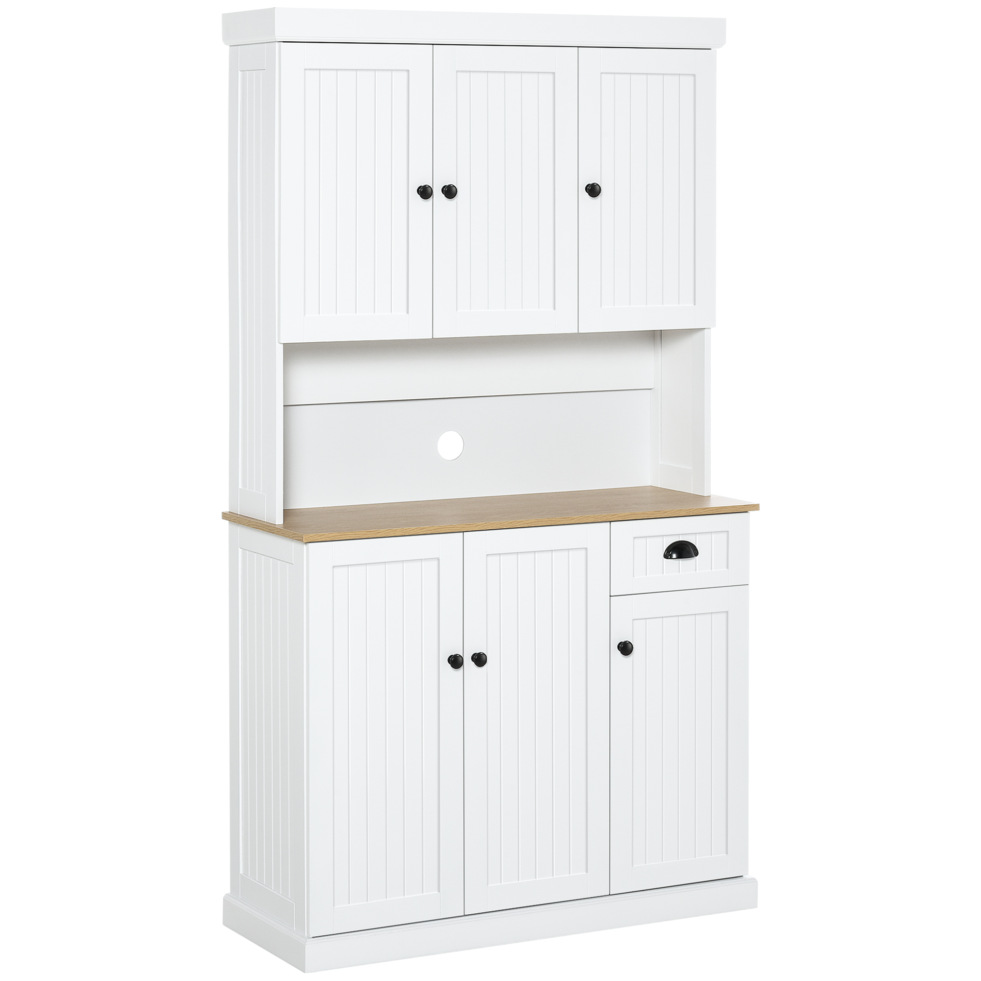 180cm Freestanding Kitchen Cabinet,Modern Storage Cupboard With Open — image 4
