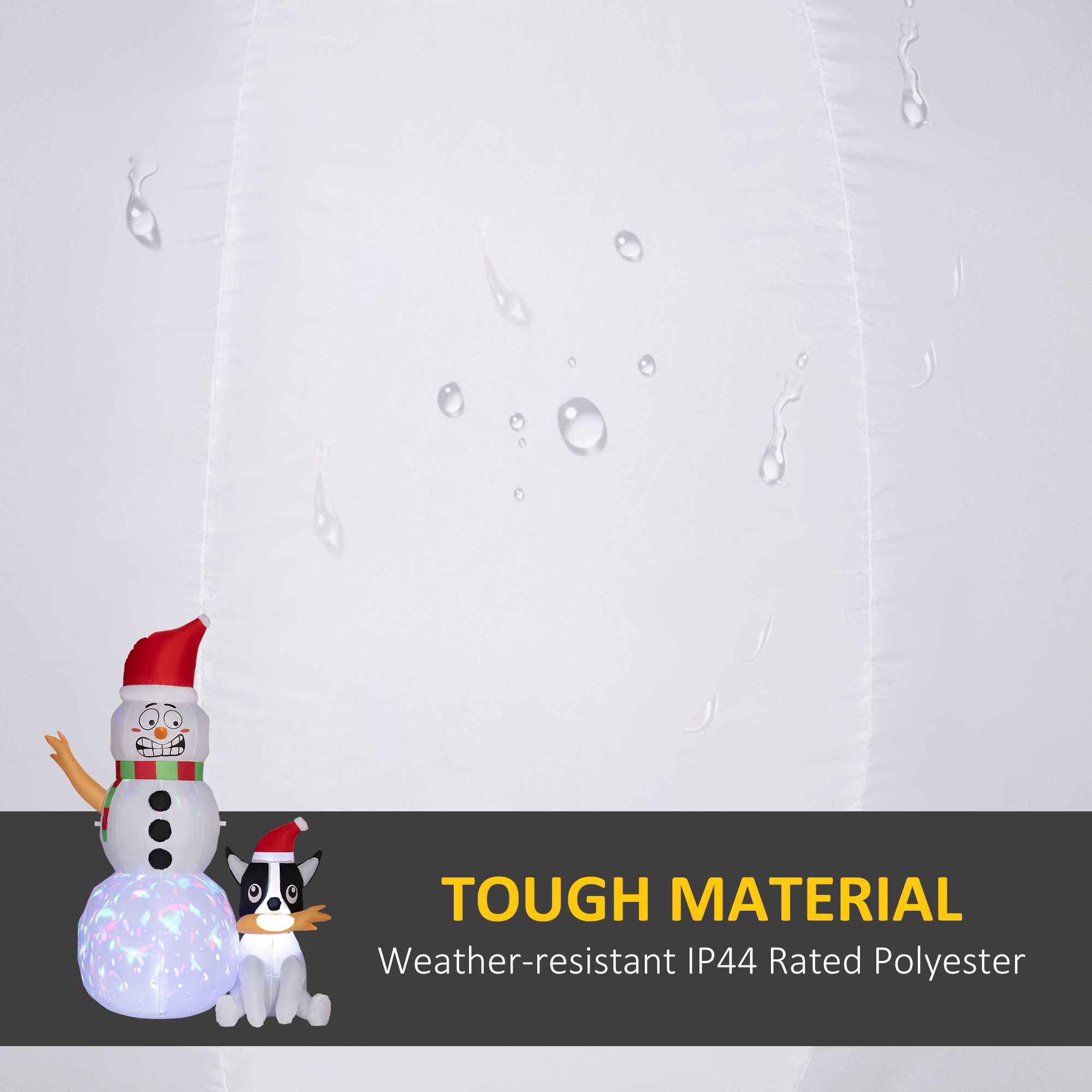 6.2ft Inflatable Santa With Dog Decoration
